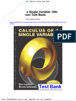 Dwnload Full Calculus of A Single Variable 10th Edition Larson Test Bank PDF