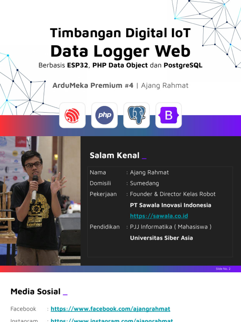 Timbangan digital iot dan data logger web berbasis esp32 php data
