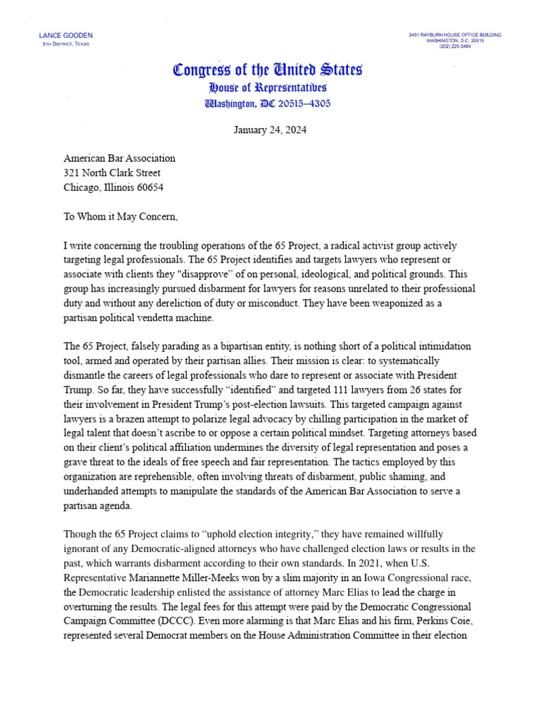 Condemnation of the 65 Project | PDF | United States Congress ...