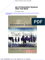 Dwnload Full Fundamentals of Information Systems 9th Edition Stair Test Bank PDF