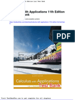Dwnload Full Calculus With Applications 11th Edition Lial Test Bank PDF