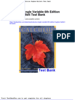 Dwnload Full Calculus Single Variable 6th Edition Hughes Hallett Test Bank PDF