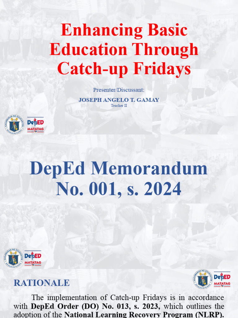 Catch-Up Fridays: Enhancing Education | PDF | Learning | Health Education