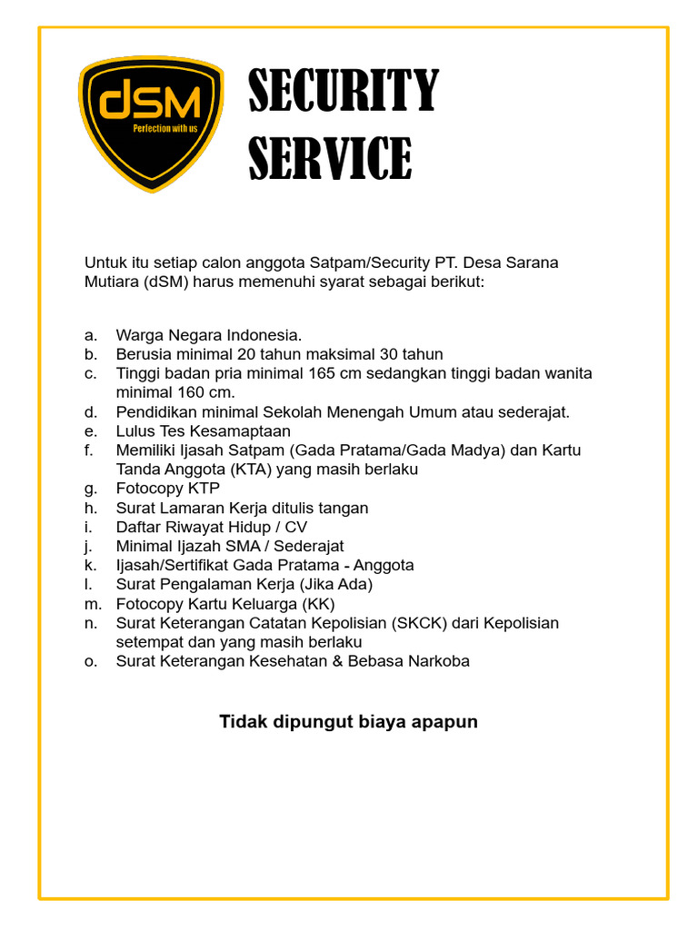 Persyaratan Security Pdf