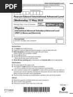 Physics Unit 2 Past Paper May 2023