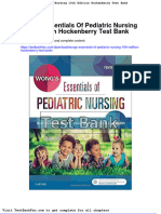 Dwnload Full Wongs Essentials of Pediatric Nursing 10th Edition Hockenberry Test Bank PDF