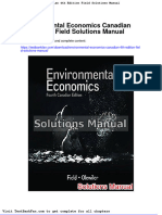 Dwnload Full Environmental Economics Canadian 4th Edition Field Solutions Manual PDF