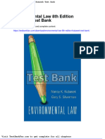 Dwnload Full Environmental Law 8th Edition Kubasek Test Bank PDF
