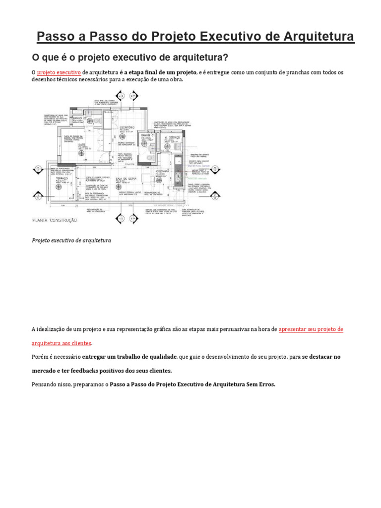Passo A Passo Do Projeto Executivo de Arquitetura Sem Erros | PDF | BIM