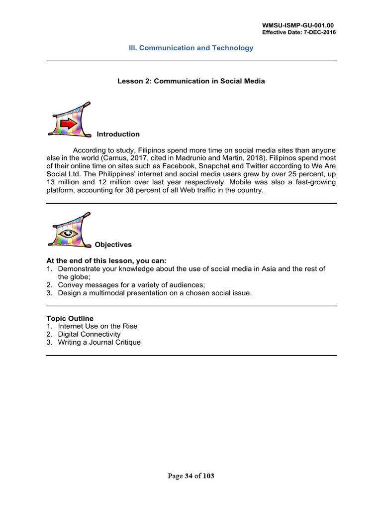 Cas 101 Lesson 6 Pdf Social Media Popular Culture Media Studies