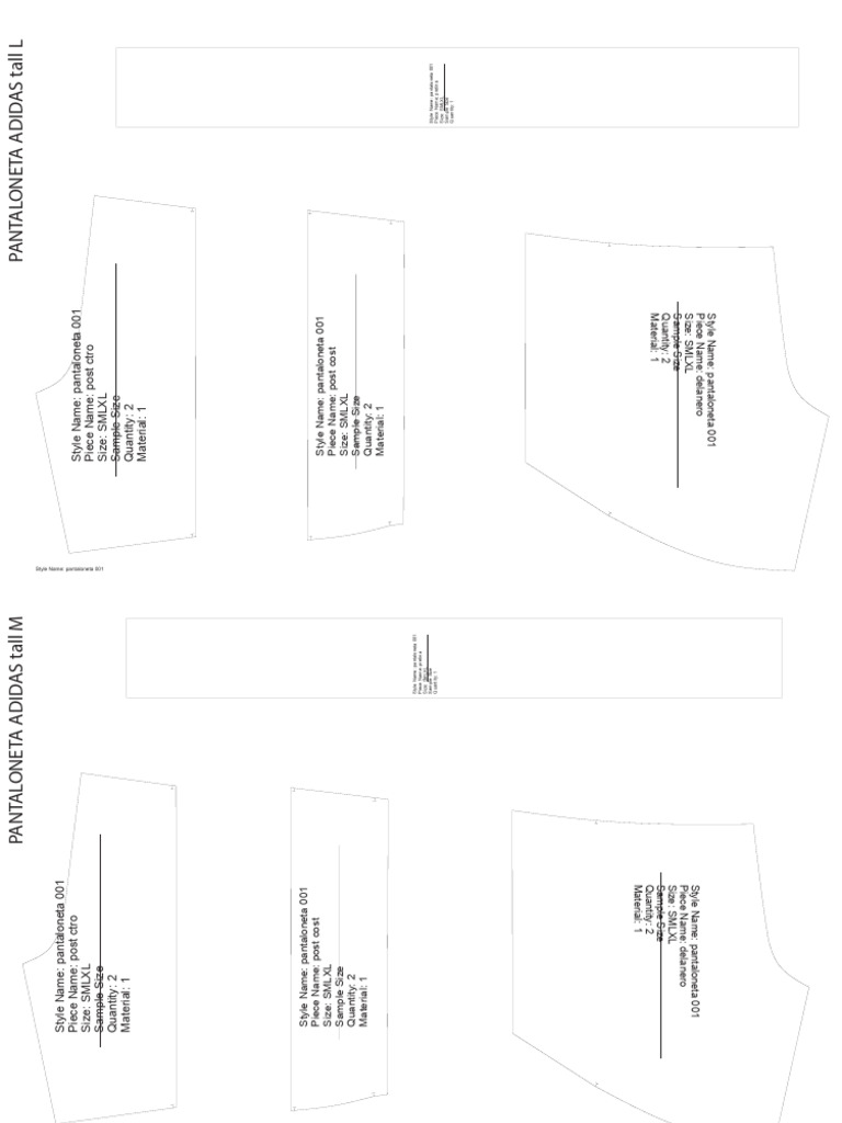 Pantaloneta Adidas 2024 Patterns | PDF
