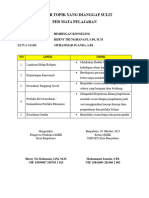 Daftar Topik Yang Dianggap Sulit