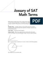 Glossary of SAT Math Terms