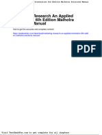 Dwnload Full Marketing Research An Applied Orientation 6th Edition Malhotra Solutions Manual PDF