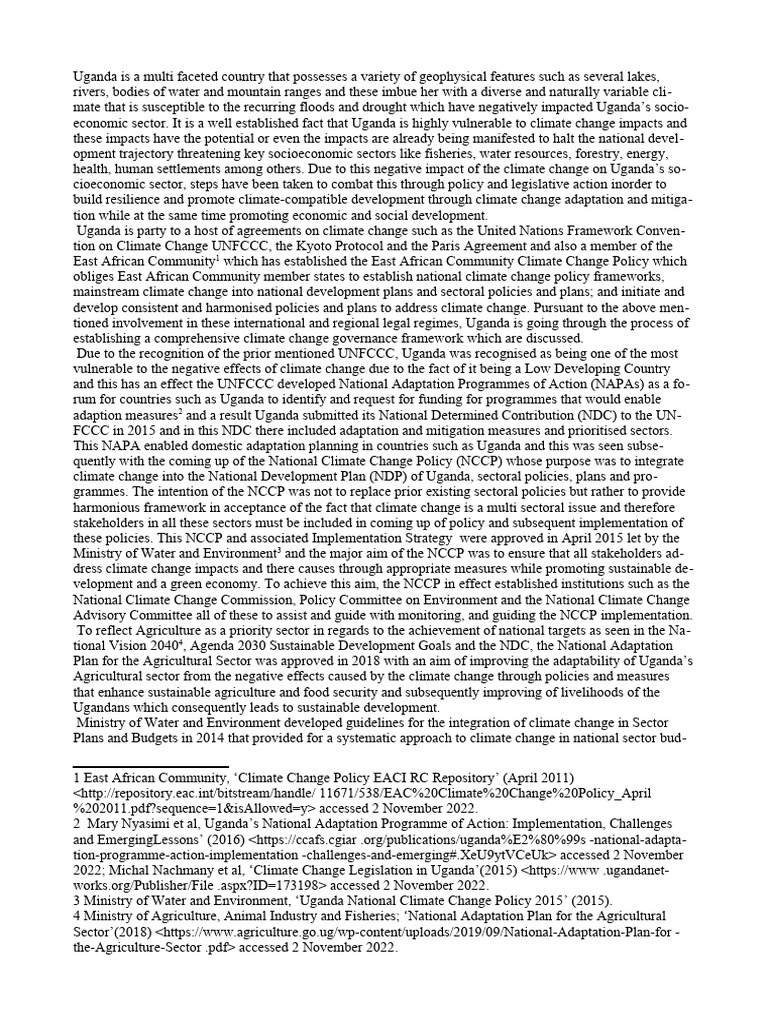 Environmental Law CW | PDF | United Nations Framework Convention On ...
