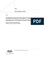 Establishing Special Education Programs: Experiences of Christian School Principals