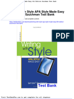 Dwnload Full Writing With Style Apa Style Made Easy 6th Edition Szuchman Test Bank PDF