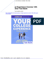 Dwnload Full Your College Experience Concise 12th Edition Gardner Test Bank PDF