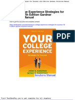 Dwnload Full Your College Experience Strategies For Success 12th Edition Gardner Solutions Manual PDF