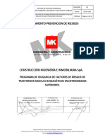 Programa de Vigilancia de Factores de Riesgos de Trastornos Musculo Esqueléticos en Extremidad