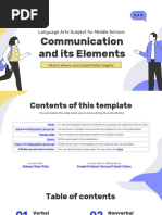 Language Arts Subject For Middle School - Communication and Its Elements by Slidesgo