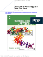 Dwnload Full Process of Research in Psychology 2nd Edition Mcbride Test Bank PDF