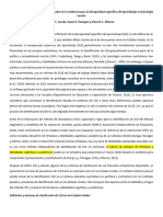 Evaluación e Intervención Basadas en La Evidencia para La Discapacidad Específica Del Aprendizaje en Psicología Escolar