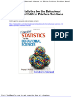 Dwnload Full Essential Statistics For The Behavioral Sciences 1st Edition Privitera Solutions Manual PDF
