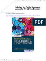 Dwnload Full Essential Statistics For Public Managers and Policy Analysts 4th Edition Berman Test Bank PDF