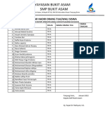 Absensi ORTU BAGI RAPORT Pas VII