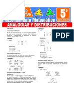 Analogias y Distribuciones para Quinto Grado de Secundaria