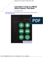 Dwnload Full Mass Communication Living in A Media World 6th Edition Hanson Test Bank PDF