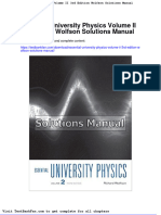 Dwnload Full Essential University Physics Volume II 3rd Edition Wolfson Solutions Manual PDF
