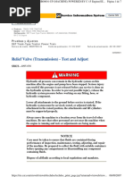 Relief Valve (Transmission) - Test and Adjust