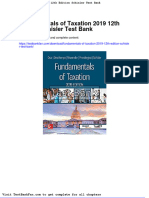 Dwnload Full Fundamentals of Taxation 2019 12th Edition Schisler Test Bank PDF