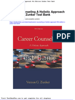 Dwnload Full Career Counseling A Holistic Approach 9th Edition Zunker Test Bank PDF