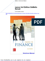 Dwnload Full Cases in Finance 3rd Edition Demello Solutions Manual PDF