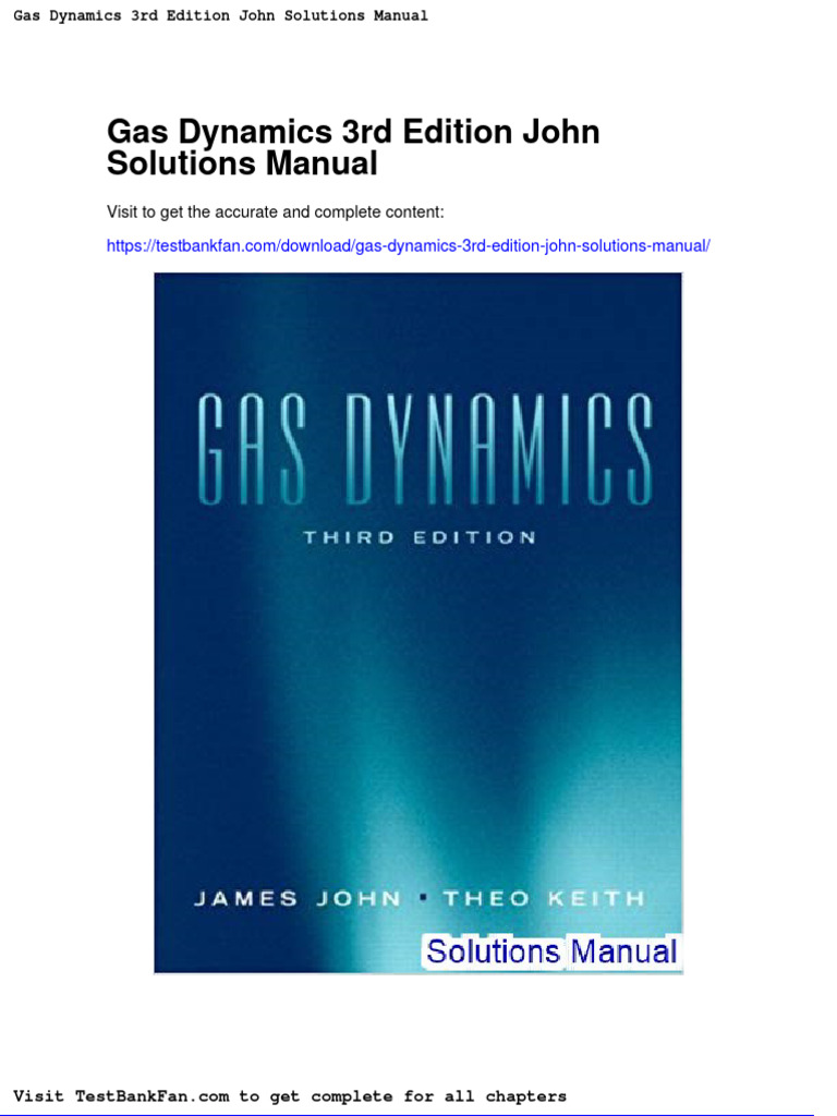 Dwnload Full Gas Dynamics 3rd Edition John Solutions Manual PDF PDF