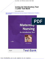 Dwnload Full Maternity Nursing An Introductory Text 11th Edition Leifer Test Bank PDF
