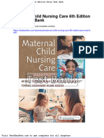 Dwnload Full Maternal Child Nursing Care 6th Edition Perry Test Bank PDF