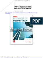Dwnload Full Essentials of Business Law 10th Edition Liuzzo Solutions Manual PDF