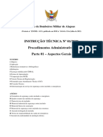 IT 01_2021 CBMAL - Procedimentos Administrativos - Parte 1 - Aspectos Gerais