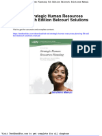 Dwnload Full CDN Ed Strategic Human Resources Planning 5th Edition Belcourt Solutions Manual PDF