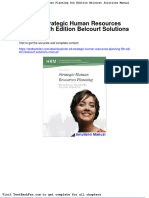 Dwnload full Cdn Ed Strategic Human Resources Planning 5th Edition Belcourt Solutions Manual pdf