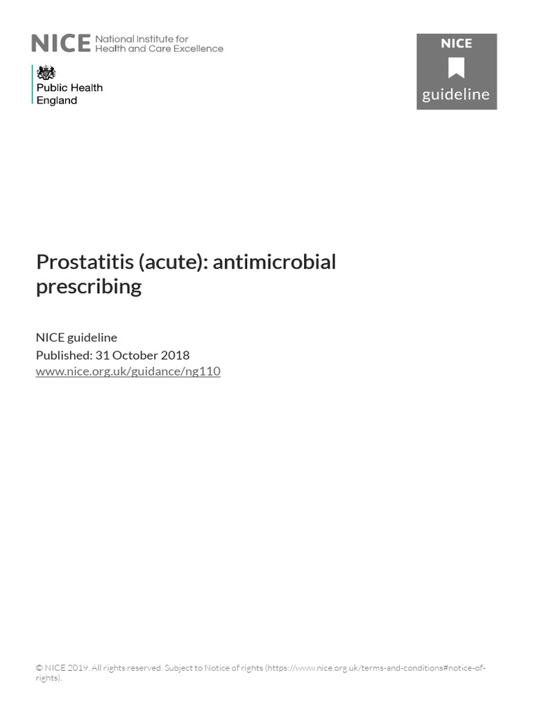 Prostatitis Acute Antimicrobial Prescribing PDF 66141591700165 | PDF ...