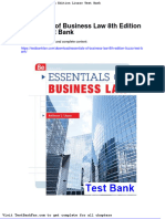Dwnload Full Essentials of Business Law 8th Edition Liuzzo Test Bank PDF