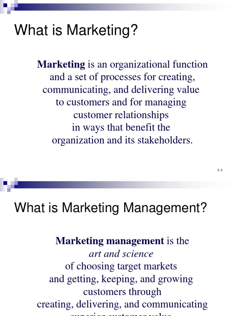 What Is Marketing? PDF Marketing Sales