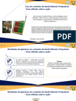 Atividades terapêuticas em contexto de saúde mental e psiquiatria - Uma reflexão sobre a ação 