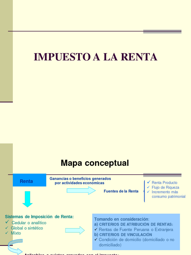 Conceptos Básicos del Impuesto a la Renta | PDF | Impuestos | Impuesto ...