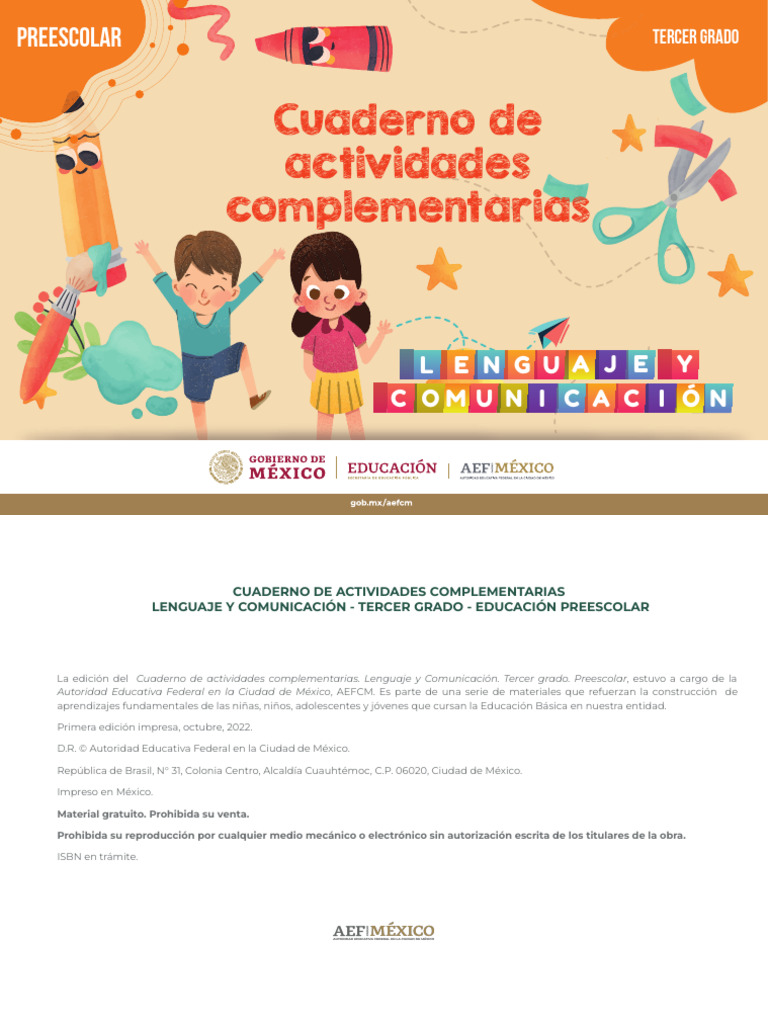 Cuaderno de Actividades Preescolar 3° | PDF | Educación de la primera ...